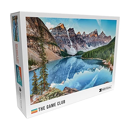 The Game Club - Moraine Lake - 1000 Piece Jigsaw Puzzle - Bright Unique Puzzle of Banff National Park, Canada - Fun Challenge for Adults and Kids