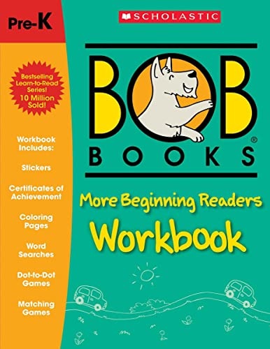 Bob Books - More Beginning Readers Workbook Phonics, Writing Practice, Stickers, Ages 4 and Up, Kindergarten, First Grade (Stage 1: Starting to Read)