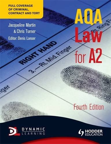 Aqa Law for A2. Jacqueline Martin, Chris Turner, Denis Lanser