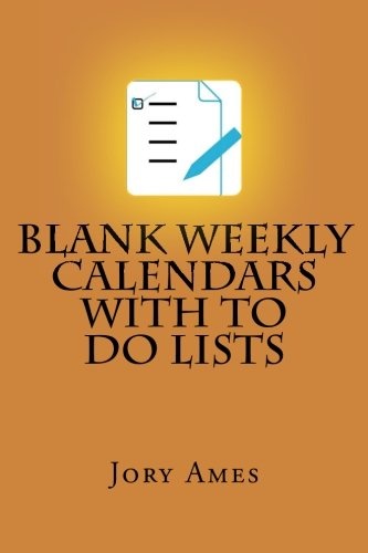 Blank Weekly Calendars with To Do Lists