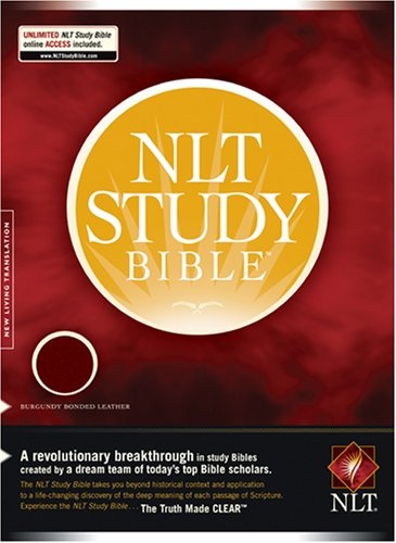 NLT Study Bible (Red Letter, Bonded Leather, Burgundy)