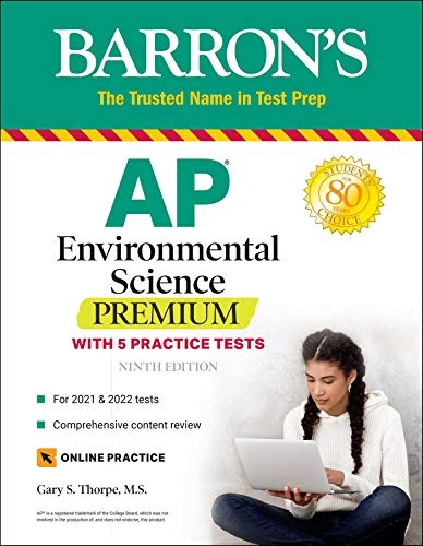 AP Environmental Science Premium: With 5 Practice Tests (Barron's Test Prep)
