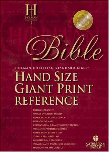 HCSB Hand Size Giant Print Bible (Black Bonded Leather)
