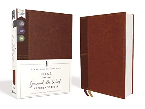 NASB, Journal the Word Reference Bible, Leathersoft Over Board, Brown, Red Letter Edition, 1995 Text, Comfort Print