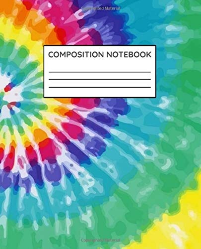 Composition Notebook: Tie Dye Wide Ruled Notebook Lined School Journal | 125 Pages | 7.5 x 9.25" | Teens Women Children Kids Girls Adult Teacher Book Notes Gift | Subject Workbook |