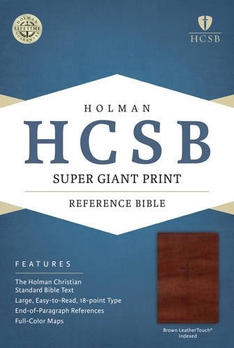 HCSB Super Giant Print Reference Bible, Brown LeatherTouch