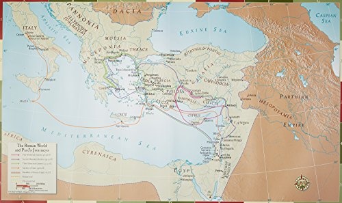 Abingdon Bible Land Map--The Roman World and Paul's Journeys
