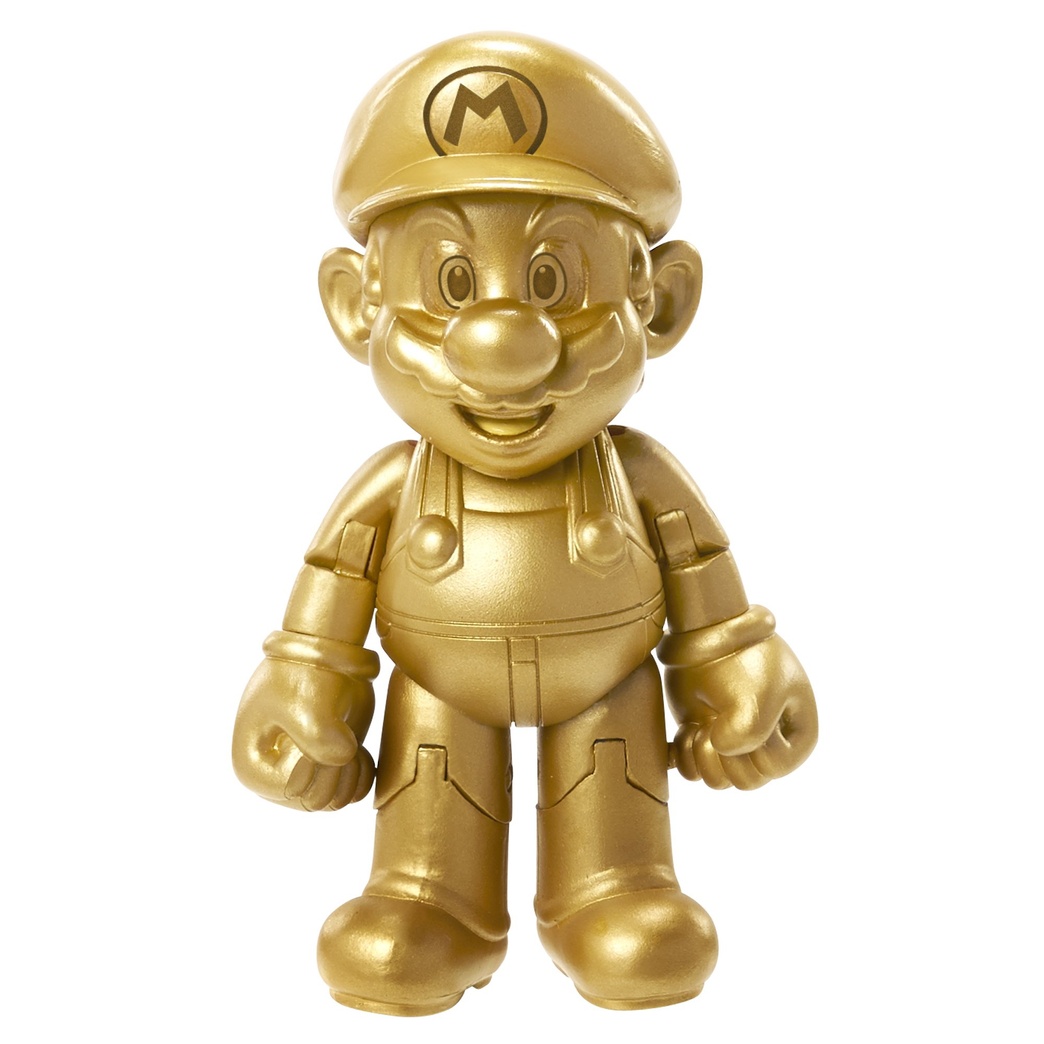 World of Nintendo 91447 4" Gold Mario Action Figure