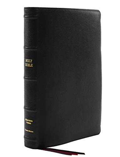 KJV, Thinline Bible, Giant Print, Premier Goatskin Leather, Black, Premier Collection, Red Letter, Comfort Print: Holy Bible, King James Version (Larger Print)