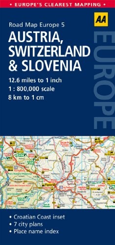 Road Map Austria, Switzerland & Slovenia (Road Map Europe)