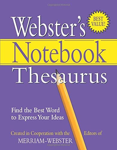 Webster's Notebook Thesaurus, Newest Edition