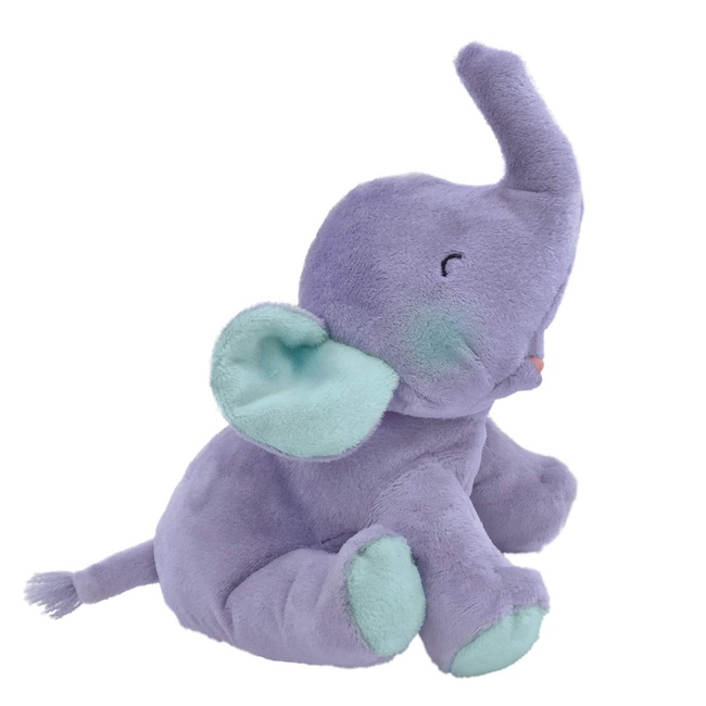 MerryMakers If Animals Kissed Good Night Soft Plush Baby Elephant Stuffed Animal Toy, 8-Inch, from Ann Whitford Paul's If Animals Kissed Good Night Book Series, Purple (1862)