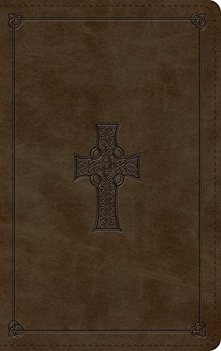 ESV Large Print Personal Size Bible (TruTone, Olive, Celtic Cross Design)