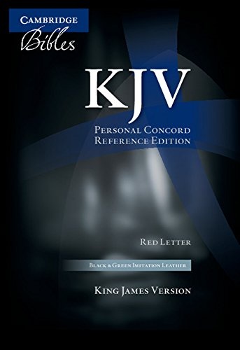 KJV Personal Concord Reference Bible, red letter, black and green two-tone imitation leather KJ462:XR