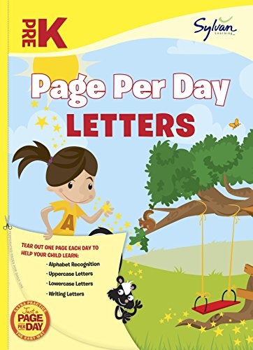 Pre-K Page Per Day: Letters: Alphabet Recognition, Uppercase Letters, Lowercase Letters, Writing Letters (Sylvan Page Per Day Series, Language Arts)