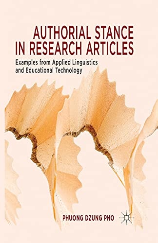 Authorial Stance in Research Articles: Examples from Applied Linguistics and Educational Technology