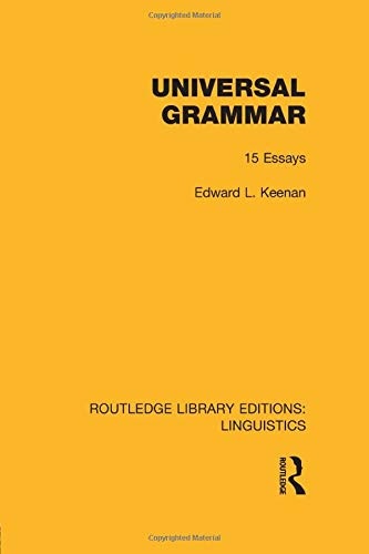Universal Grammar (Routledge Library Editions: Linguistics)
