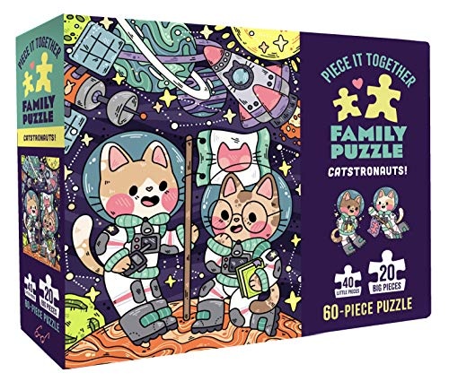 Chronicle Books Piece It Together Family Puzzle: Catstronauts!, 1 EA