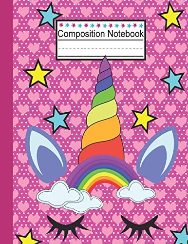 Composition Notebook: Primary Composition Notebook Story Paper Journal/Dotted Midline Notebook/Cute Unicorn Notebooks For Girls/Grade Level K-2 Draw and Write/Early Childhood to Kindergarten