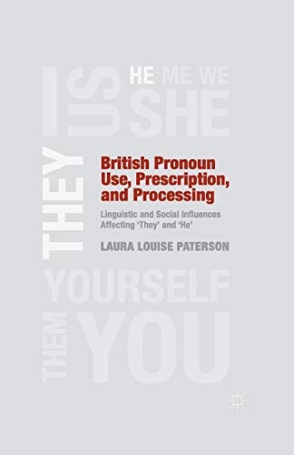 British Pronoun Use, Prescription, and Processing: Linguistic and Social Influences Affecting 'They' and 'He'
