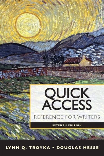 Quick Access: Reference for Writers + New Mycomplab Student Access Code Card