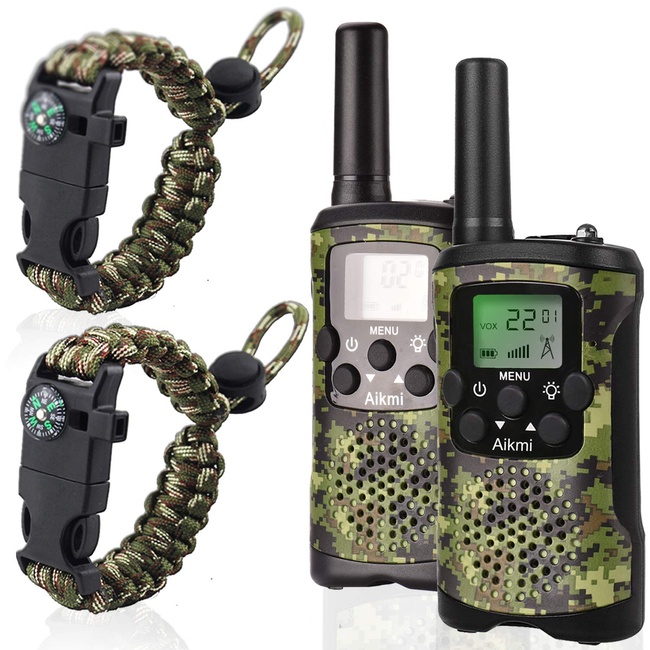 Kids Walkie Talkies Boy Toys - Gifts for Children Over 4 Years Old 22 Channel 2 Way Radio 3 Miles Long Range Fit Outdoor Adventure Game Camp Hunt Trip Girls Boys Birthday Gifts Toys Aged 5-13