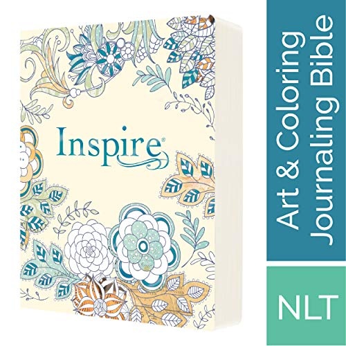 Tyndale NLT Inspire Bible (Softcover, Aquamarine): Journaling Bible with Over 400 Illustrations to Color, Coloring Bible with Creative Journal Space - Religious Gift that Inspires Connection with God