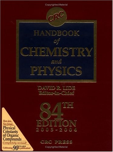 CRC Press Handbook of Chemistry & Physics, Special Student Edition