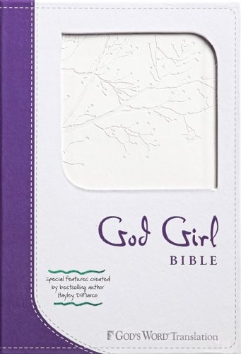GW God Girl Bible Snow White/Deep Purple, Tree Design Duravella