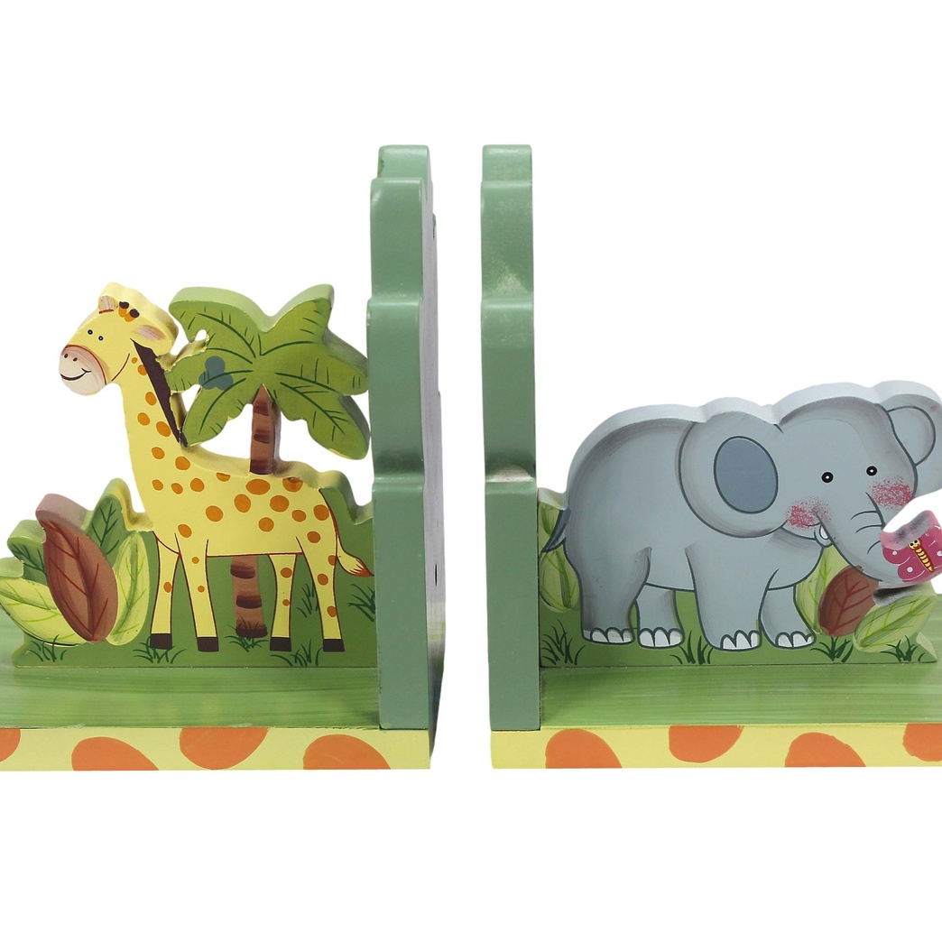 Fantasy Fields - Sunny Safari Animals Thematic Set of 2 Wooden Bookends for  Kids | Imagination Inspiring Hand Crafted & Hand Painted Details Non-Toxic,  Lead Free Water-based Paint - Stevens Books