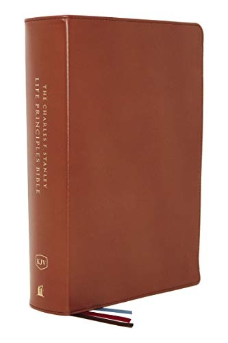 KJV, Charles F. Stanley Life Principles Bible, 2nd Edition, Genuine Leather, Brown, Comfort Print: Growing in Knowledge and Understanding of God Through His Word