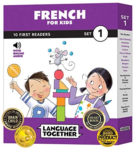 French for Kids: 10 First Reader Books with Online Audio and 100 Vocabulary Words (Beginning to Learn French) Set 1 by Language Together