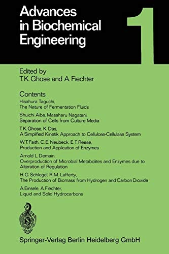 Advances in Biochemical Engineering (Advances in Biochemical Engineering/Biotechnology, 1)