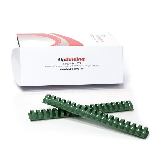 1-1/2" Hunter Green Plastic Binding Combs - 50pk