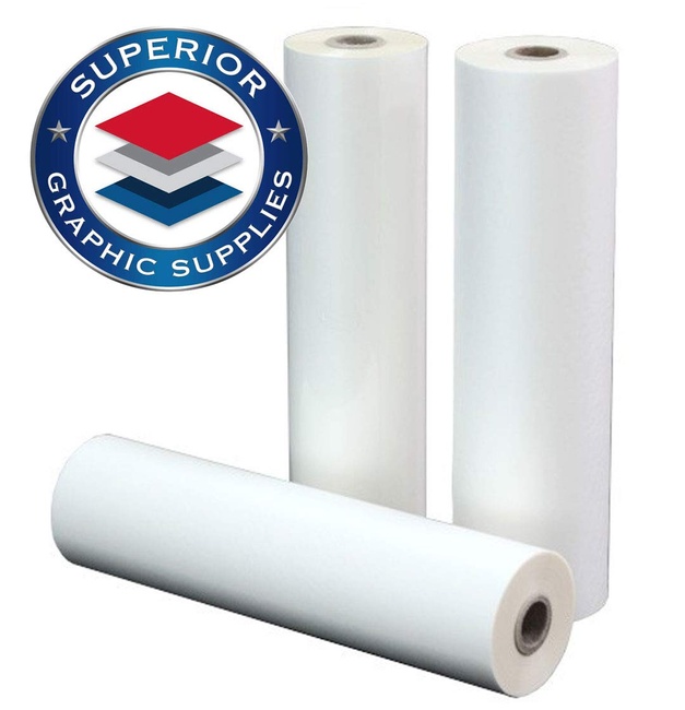 Superior Graphic Supplies PET Laminating Film Roll 12" X 500' - 1 Inch Core, 1.7 Mil / 0.0017" InchesThick, Clear Gloss, 1 Roll Pack