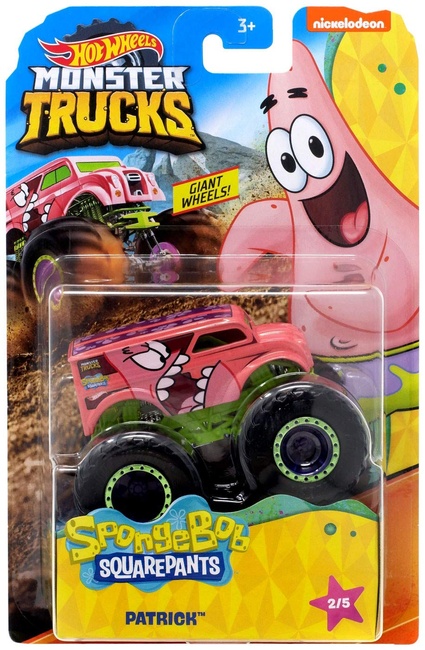 Hot Wheels Monster Trucks Spongebob Squarepants Giant Wheels 1:64th Scale 2020 Collection (Patrick)