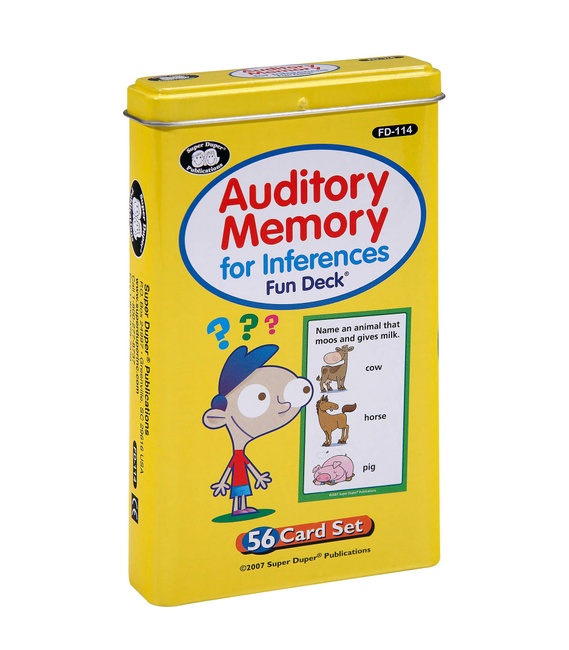 Super Duper Publications | Auditory Memory for Inferences Fun Deck | Listening Comprehension Flash Cards | Educational Learning Materials for Children