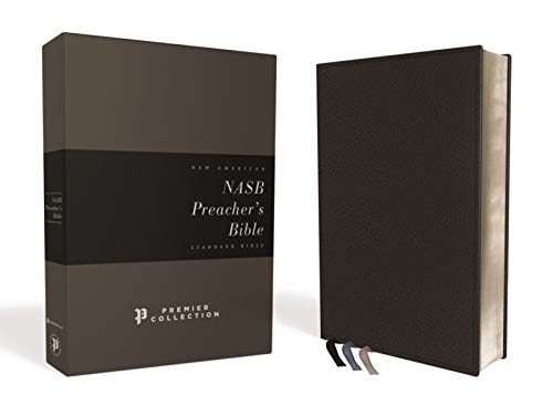 NASB, Preacher's Bible, Premium Leather, Goatskin, Black, Premier Collection, 1995 Text, Comfort Print