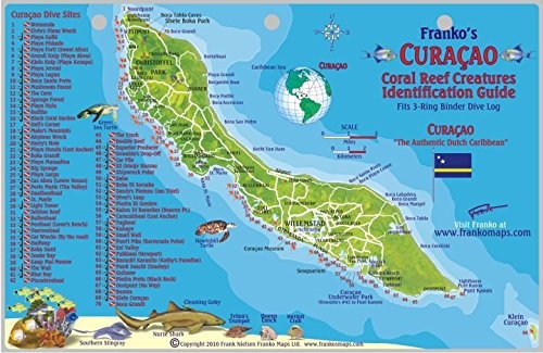 Curacao Dive Map & Reef Creatures Guide Franko Maps Laminated Fish Card