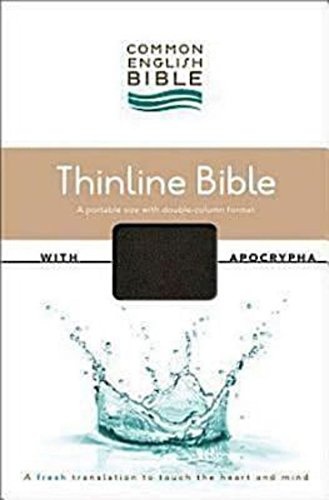 CEB Common English Thinline Bible with Apocrypha DecoTone Black