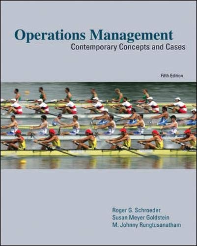 Operations Management:  Contemporary Concepts and Cases (Mcgraw-hill/Irwin Series Operations and Decision Sciences)