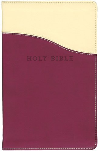 KJV Personal Size Giant Print Reference Bible, Cream / Raspberry