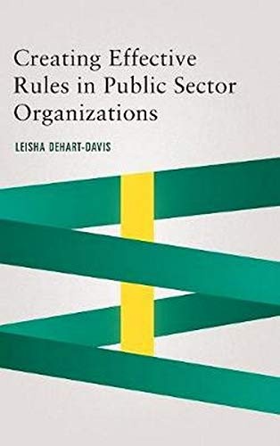 Creating Effective Rules in Public Sector Organizations (Public Management and Change)