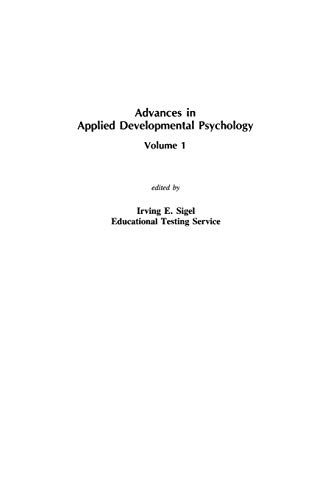 Advances in Applied Developmental Psychology: 1