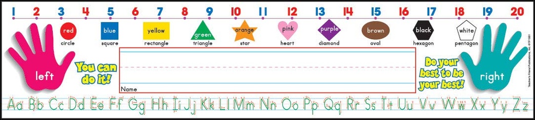 Scholastic Super School Tool Standard Manuscript Name Plates Primary Grades (TF1551)