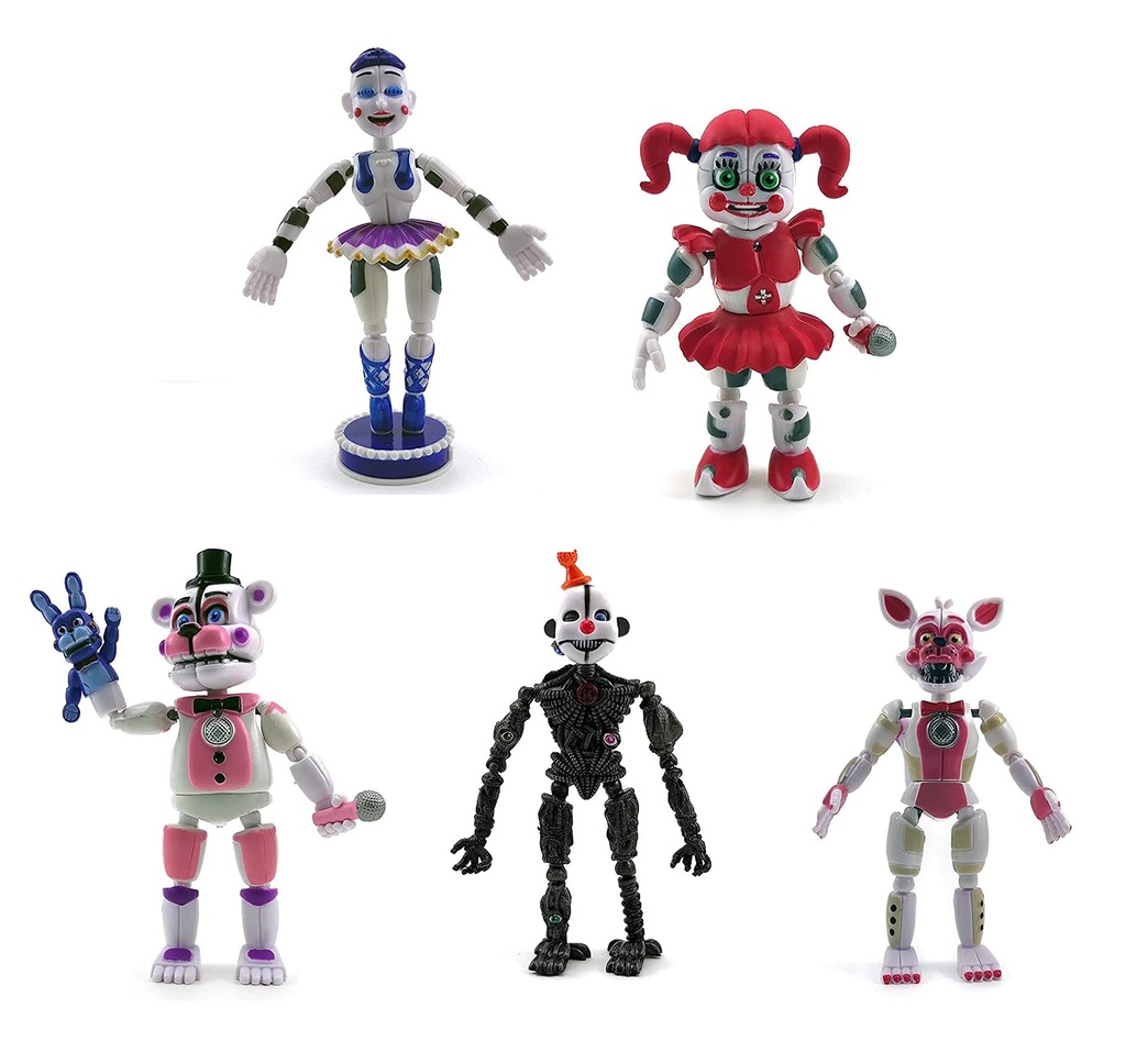 5PCS A Set Fnaf Five Nights at Freddy´s 5.5 Action Figures With Light Toys  Gift 