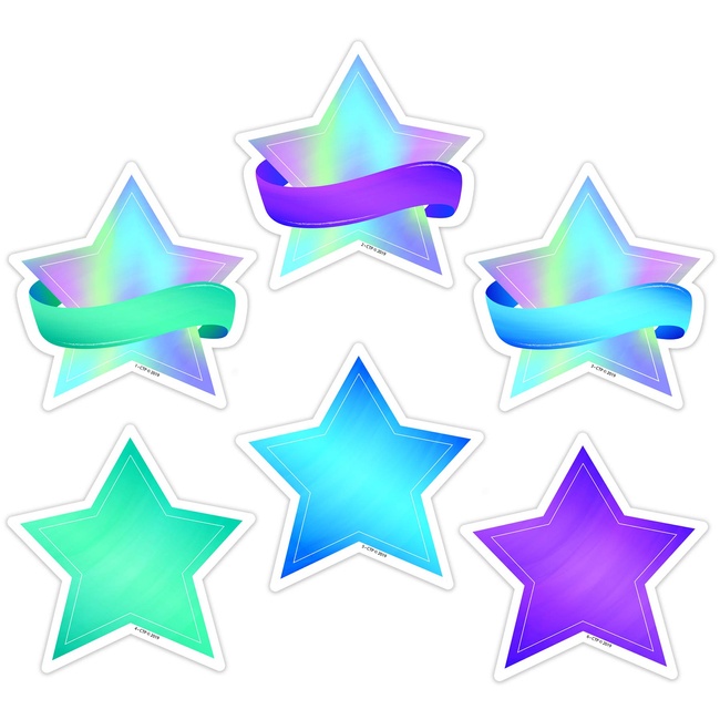 Creative Teaching Press Mystical Magical Shimmering Stars Cut Outs, 3 in, CTP 8657