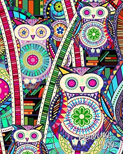 Reading Log: Gifts for Book Lovers / Reading Journal [ Softback * Large (8" x 10") * Carnival Owls & Books * 100 Spacious Record Pages & More... ] (Reading Logs & Journals)