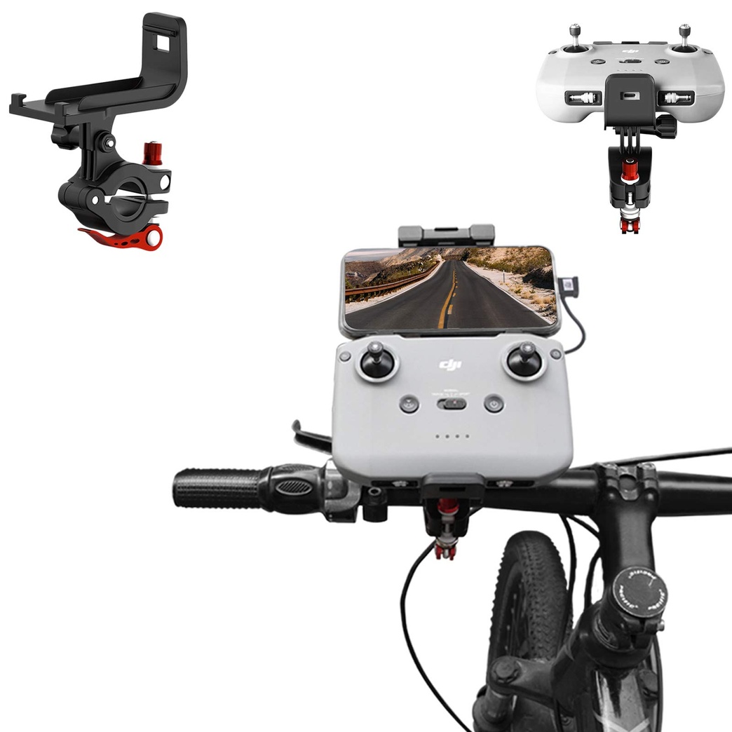 O'woda Mavic 3 Bicycle Remote Control Mount Bike Clip RC Holder for DJI Mavic 3/ Air 2S / Mini 2 / Mavic Air 2 Drone Aerial Photography Accessory