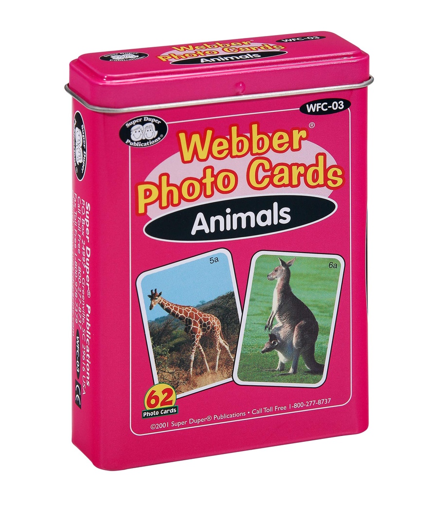 Super Duper Publications | Webber Animals Photo Card Deck | Educational Learning Resource for Children